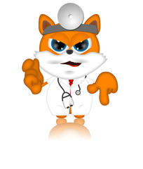 Marvin Cat Pet Veterinarien Cartoon Animal angry