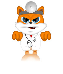 Marvin Cat Pet Veterinarien Cartoon Animal angry