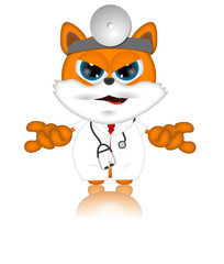 Marvin Cat Pet Veterinarien Cartoon Animal angry