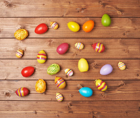 Naklejka na ściany i meble Multiple Easter egg decorations composition