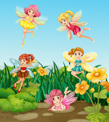 Fairies flying