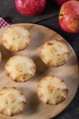 homemade fresh small apple pies
