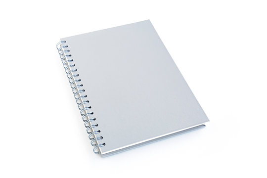 Notebook or copybook isolated on white background