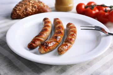 Grilled sausages