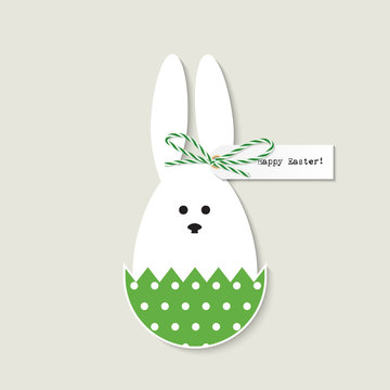 Easter bunny greeting card