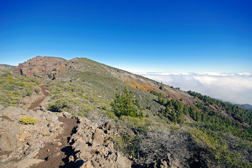 Caldera de Taburiente sea of clouds in La Palma Canary Islands