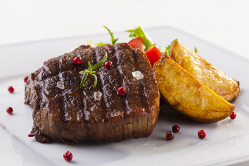 Grilled beef steak