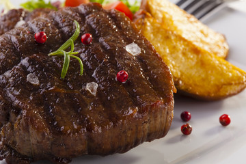 Grilled beef steak