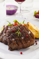 Grilled beef steak