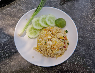 Crab Fried Rice - Fried rice thai style Asia Thailand