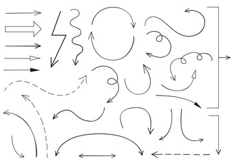 Collection of sketchy arrows