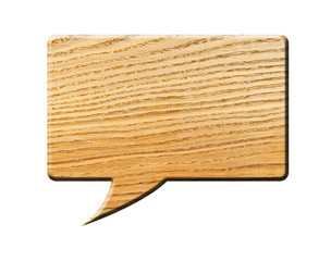 Wooden Speech Bubble