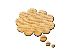Wooden Speech Bubble