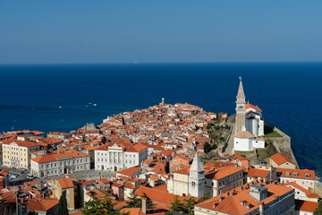 Fototapeta premium Picturesque old town Piran - Slovenian adriatic coast