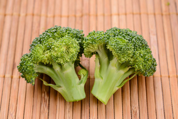 Fresh broccoli On a white background