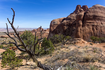 rock formation, desert landscape, Arches National Park, Utah