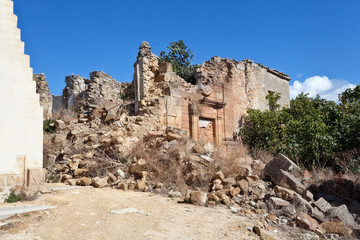 Fototapeta na wymiar Earthquake ruins of Poggioreale, Sicily