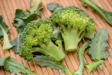 Fresh broccoli On a white background