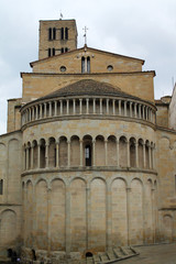 Fototapeta na wymiar Church of Santa Maria della Pieve with tower