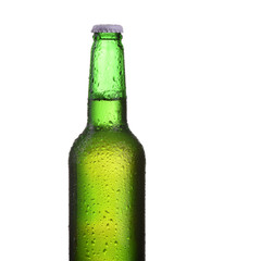 Isolated light beer bottle