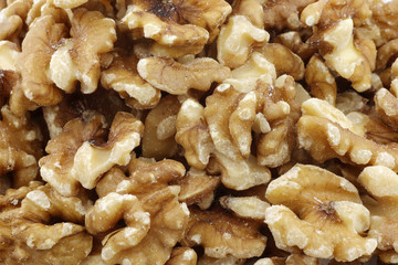 fresh peeled  walnuts  background