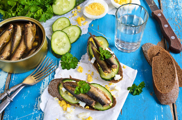 Sandwich with fish
