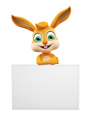 Easter Bunny with sign board