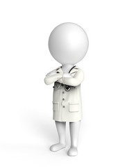 Doctor on white
