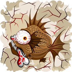 Psycho Fish Piranha with Bone