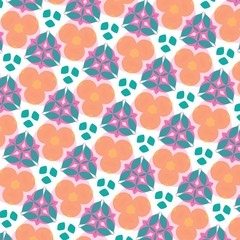 pattern illustration of abstract flowers