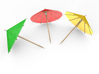 Cocktail Umbrella isolated on white background © polakx