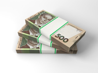 Composition with banknotes of ukrainian money