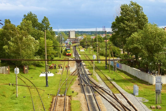 Infrastructure on railroad branching. Lviv, Ukraine