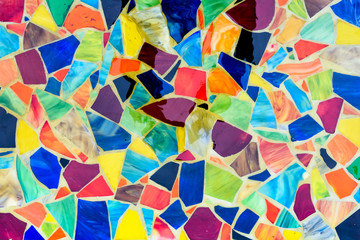 Mosaic made of Colorful pieces from tiles
