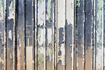 Rough painted metal wall