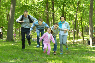 Obraz premium Happy cheerful family