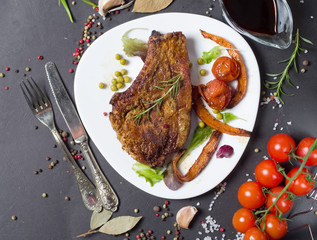 Closeup of grilled steak