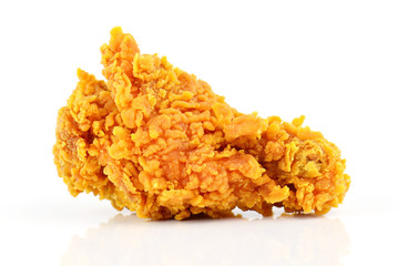 Fried chicken isolated white background
