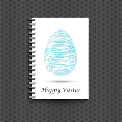 Notepad template with Easter  background.