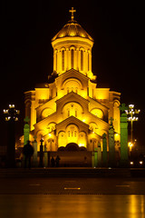 Fototapeta na wymiar Holy Trinity Cathedral of Tbilisi Sameba