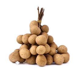 longan. fresh longan on white background