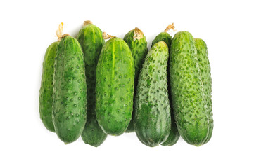 Cucumbers isolated on white
