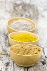 spices - cardamon, cinnamon, curry