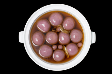 Che troi nuoc, Vietnamese mung bean paste wrapped in shell of gl