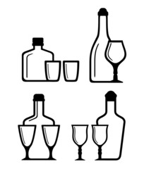 glass and bottle icons