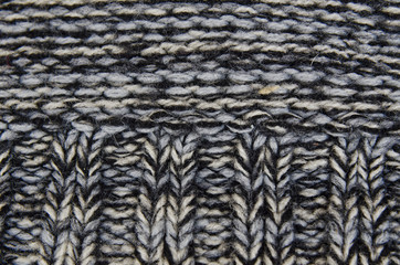 hand knitting from woolen threads