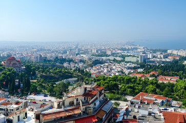 Fototapeta na wymiar Greece, Thessaloniki, morning view on historic center
