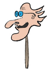 Doodle style crazy theater masks