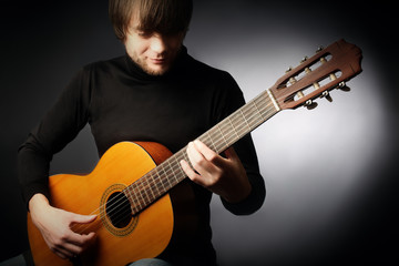 Obraz premium Acoustic guitar player classical guitarist