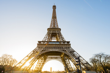 Obraz na płótnie Canvas Eiffel Tower, Paris, France. Top Europe Destination